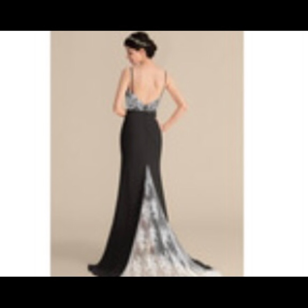 Black Trumpet/ Mermaid Sweet heart Sweep train Chiffon Lace dress